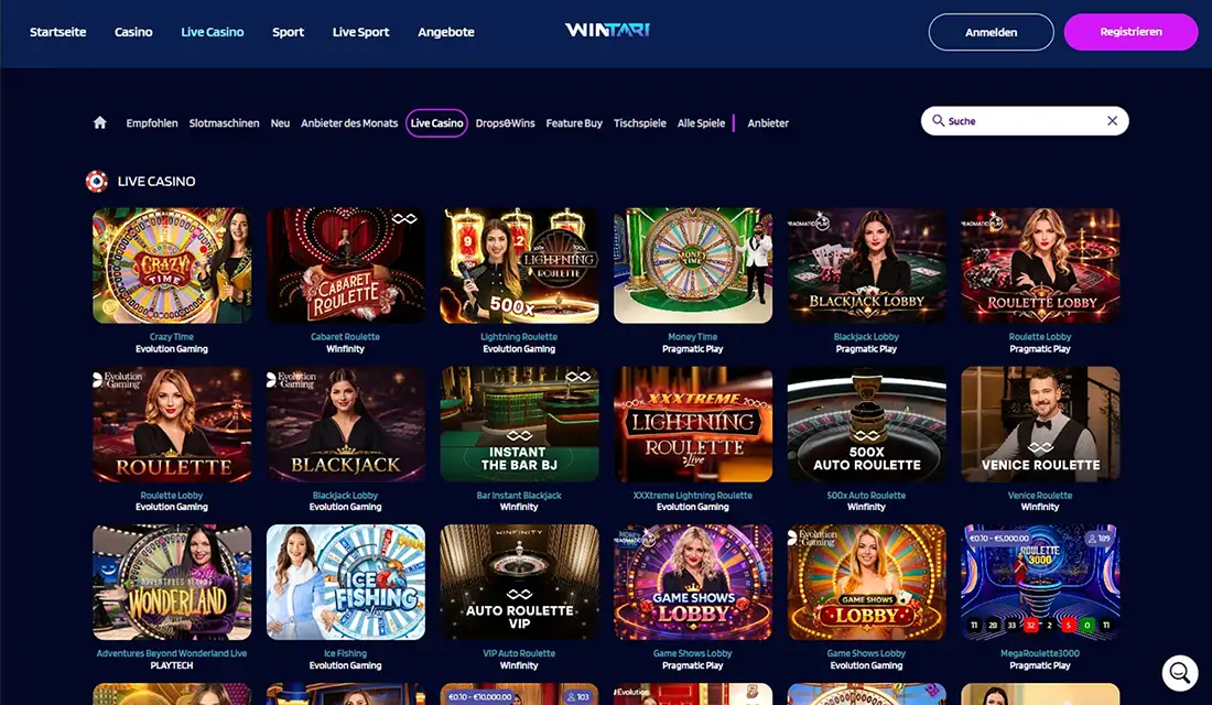Casino Wintari Live-Casino