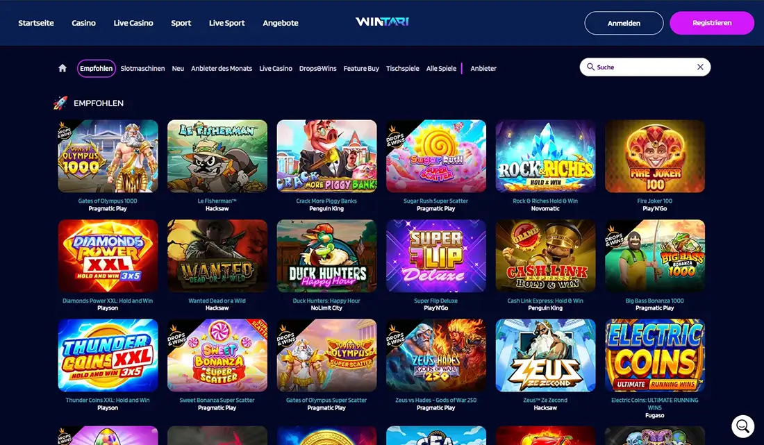 Casino Wintari Spielautomaten
